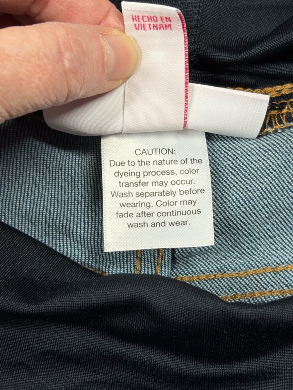 Isabel by Ingrid + Isabel Maternity Blue Jeans with Black Stretch Waistband - Picture 5 of 8